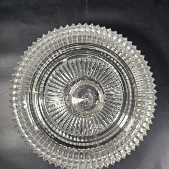 Anchor Hocking Pressed Glass Clear Queen Mary Ribbed Round Candy Dish. Vintage - Picture 4 of 12